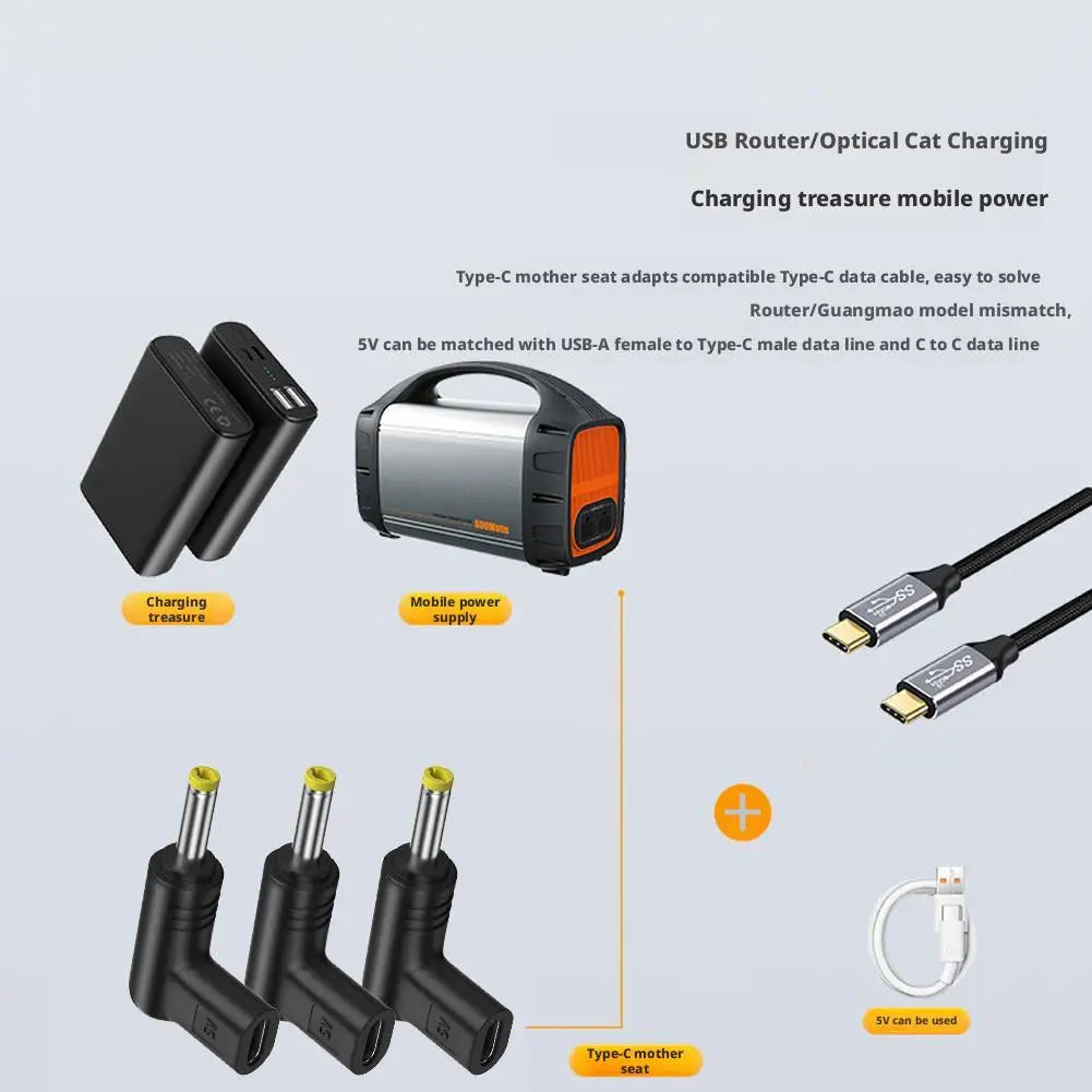 3PCS 100W Type C to Universal Laptop Charger Converter for Asus Lenovo Hp Dell Acer Samsung USB C Fast Charger Adapter Connector