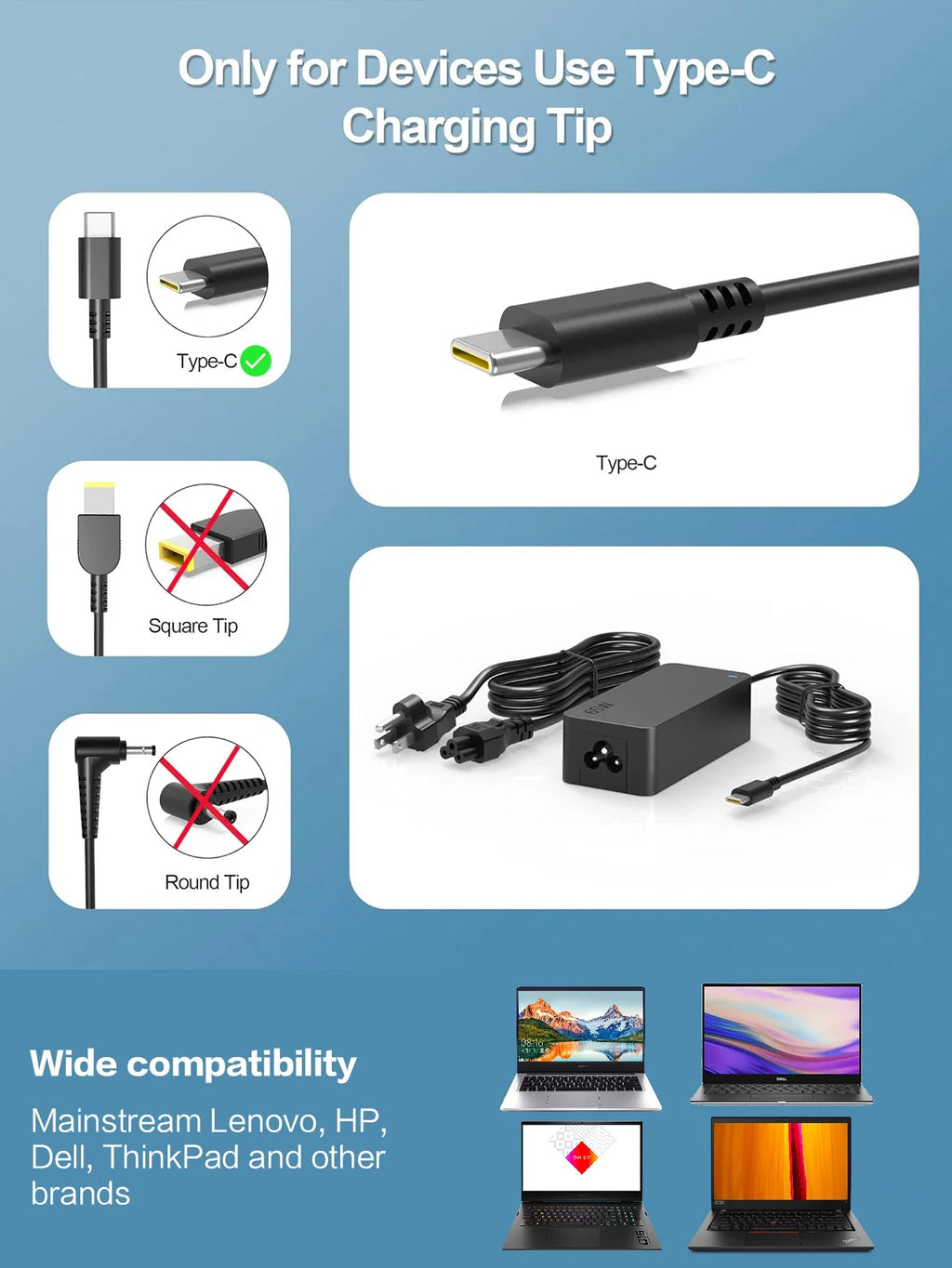 Type C 65W Laptop Charger