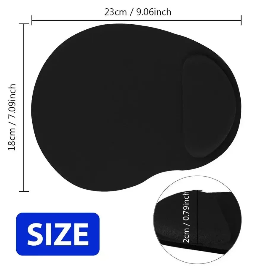 Ergonomic Mouse Pad with Wrist Rest Comfortable Wrist Support Non-Slip Soft Cushion for Computer Mouse - Office And Gaming