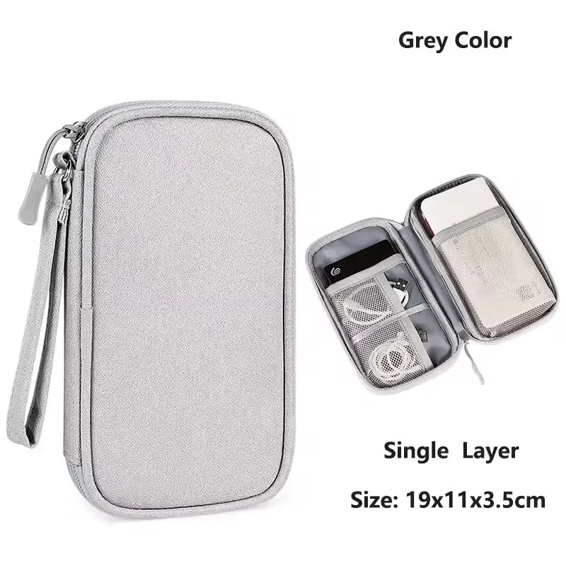 Travel Cable Bag Portable Digital Storage Pouch Charger Data Cable USB Bag Organizer Waterproof Electronic Accessory Storage Bag