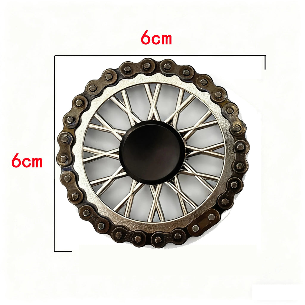 Metal Sprockets Flywheel Gear Fingertip Gyro Fidgeting Spinner Antistress Anxiety Bike Chains Spinner Fidget Toys for Adult Kids