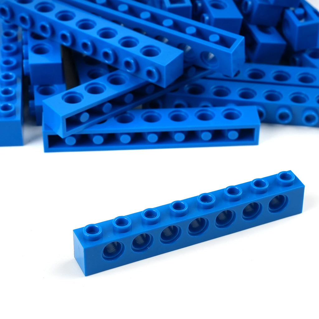 20PCS 3702 Building Blocks Technology Parts 1x8 Beam with 7 Holes DIY Repair Arms Creative MOC Bricks Replacement Accessories