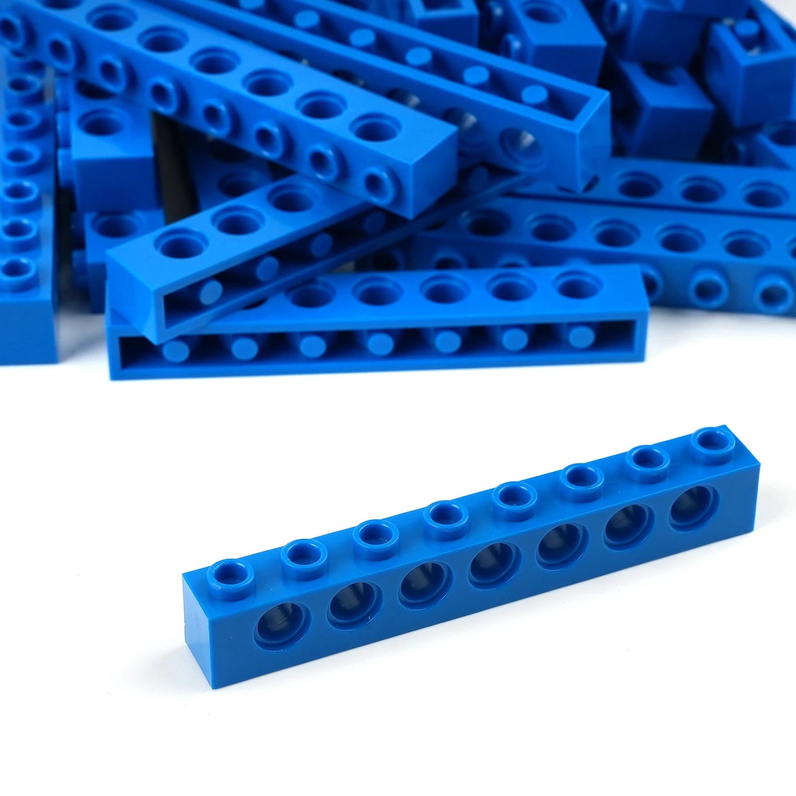 20PCS 3702 Building Blocks Technology Parts 1x8 Beam with 7 Holes DIY Repair Arms Creative MOC Bricks Replacement Accessories