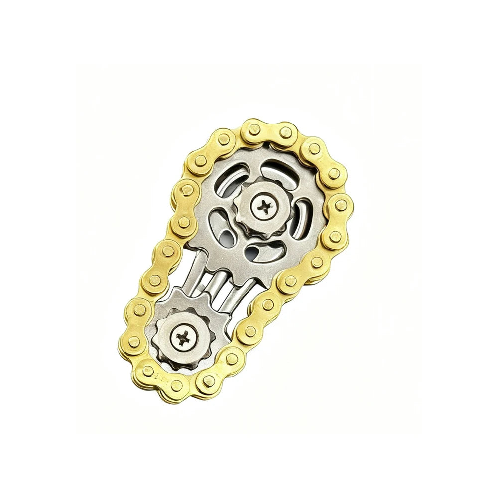 Metal Sprockets Flywheel Gear Fingertip Gyro Fidgeting Spinner Antistress Anxiety Bike Chains Spinner Fidget Toys for Adult Kids