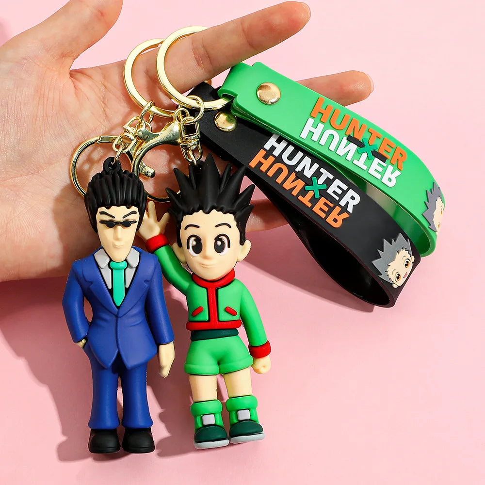 Anime Hunter x Hunter Keychain, Cosplay GON·FREECSS Doll Killua Figure Keyrings Car Bag Key Chain Accessories Wholesale