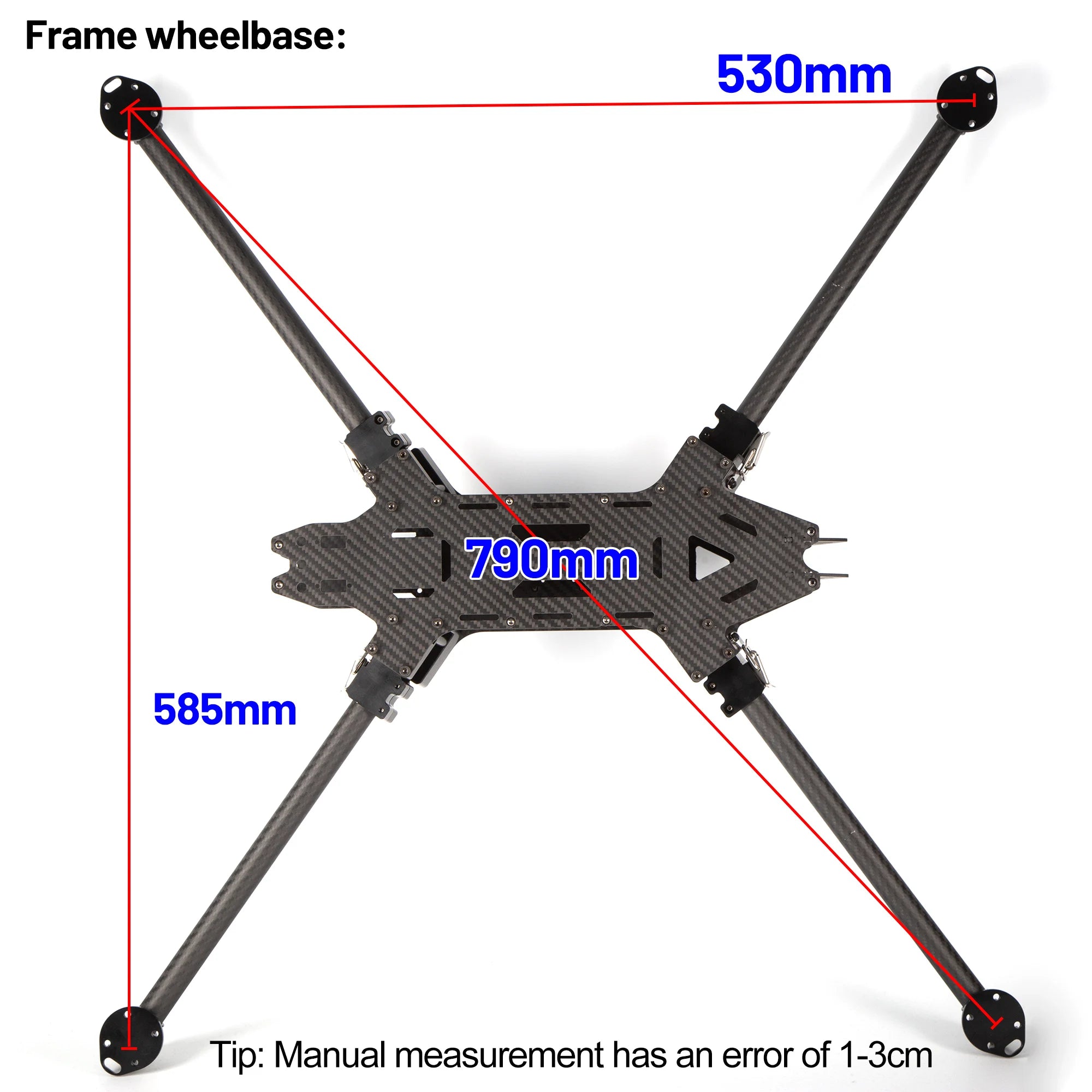 15inch /17inch FPV Carbon Fiber Foldable Frame Kit 670mm/790mm Wheelbase for Long Range FPV RC Freestyle Drone DIY Accessories