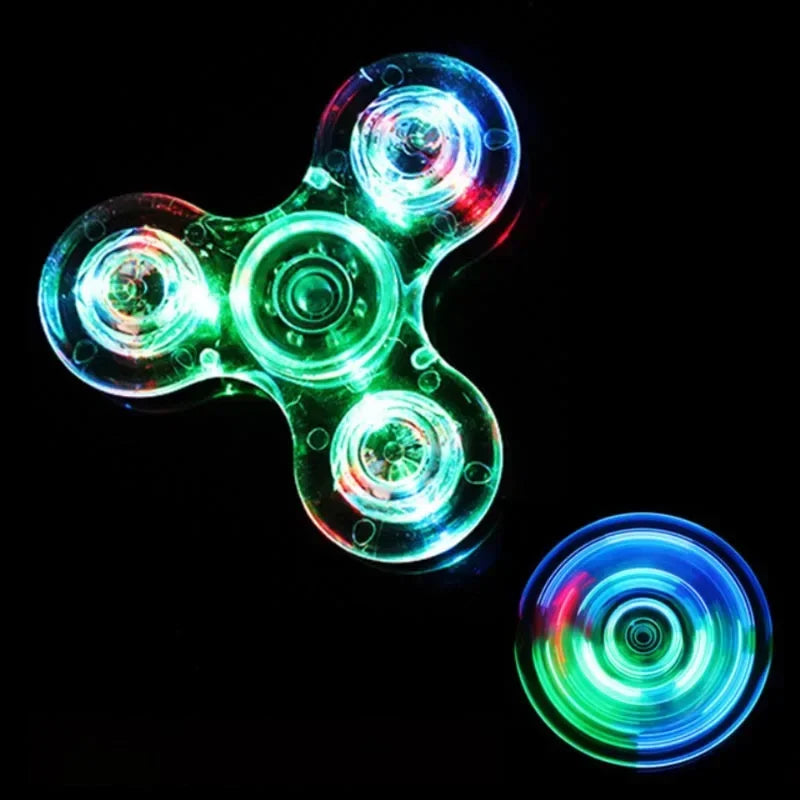 Fidget Spinner Stress Relief Toys Luminous LED light Fidget Spinner Hand Top Spinners Glow in Dark Light EDC Figet Spiner Finger