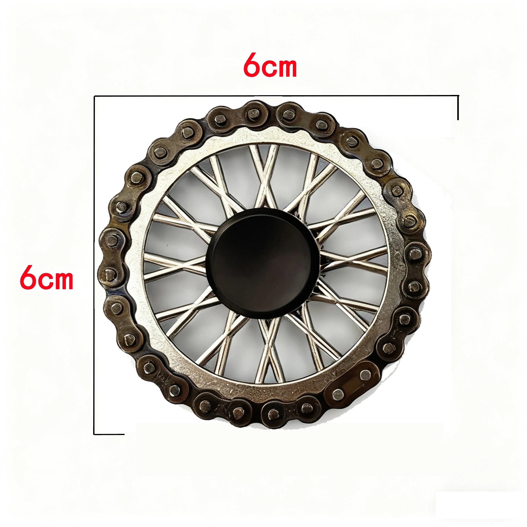 Metal Sprockets Flywheel Gear Fingertip Gyro Fidgeting Spinner Antistress Anxiety Bike Chains Spinner Fidget Toys for Adult Kids
