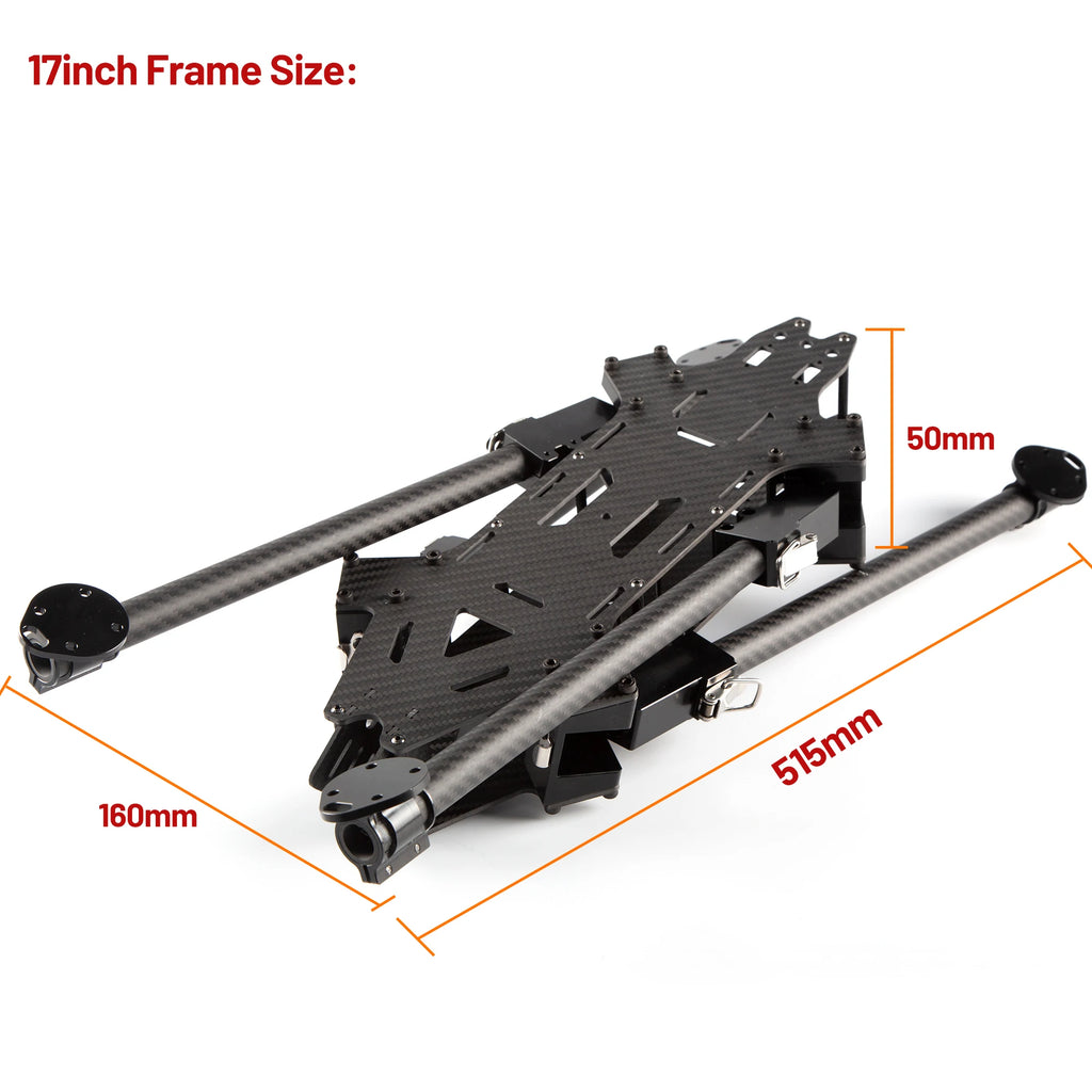 15inch /17inch FPV Carbon Fiber Foldable Frame Kit 670mm/790mm Wheelbase for Long Range FPV RC Freestyle Drone DIY Accessories