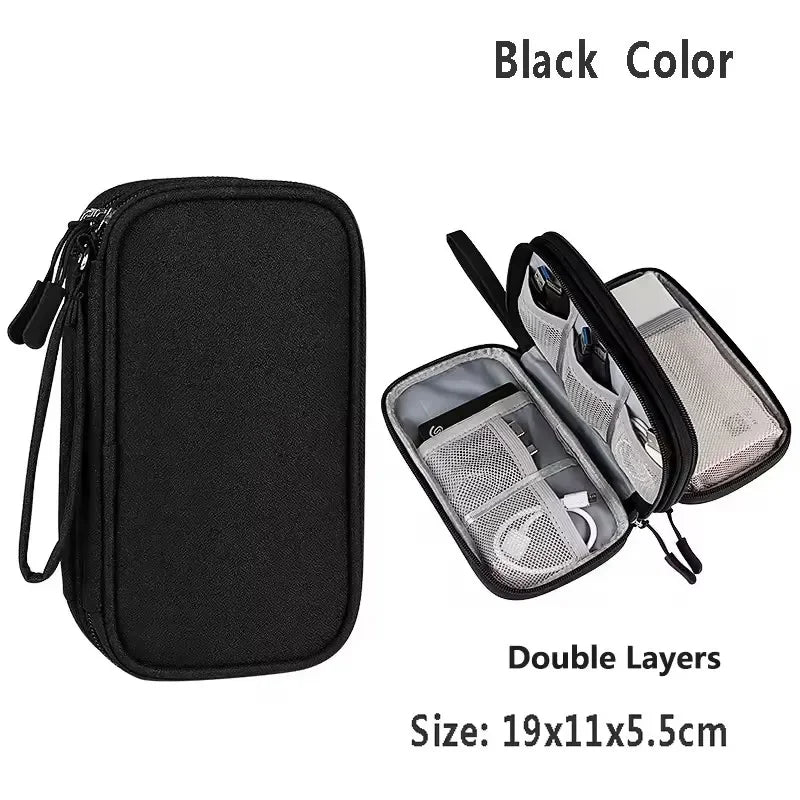 Travel Cable Bag Portable Digital Storage Pouch Charger Data Cable USB Bag Organizer Waterproof Electronic Accessory Storage Bag