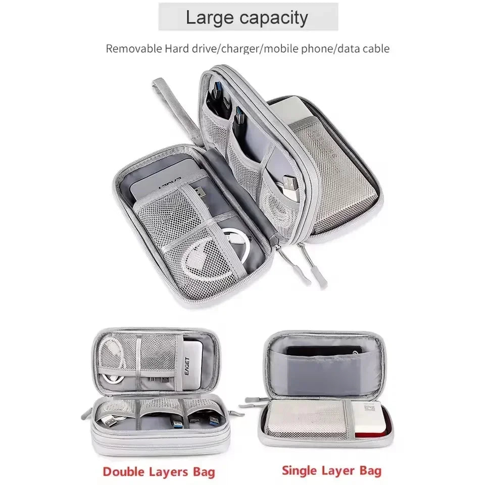 Travel Cable Bag Portable Digital Storage Pouch Charger Data Cable USB Bag Organizer Waterproof Electronic Accessory Storage Bag