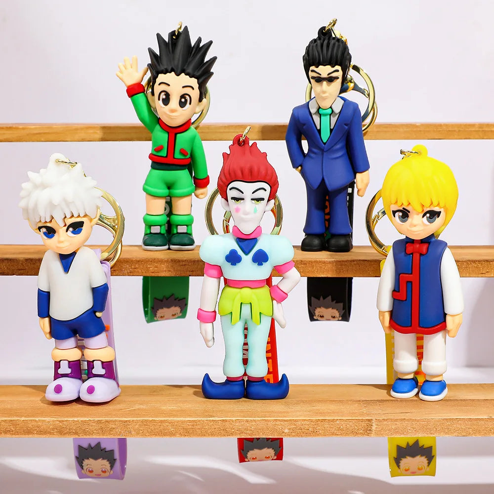 Anime Hunter x Hunter Keychain, Cosplay GON·FREECSS Doll Killua Figure Keyrings Car Bag Key Chain Accessories Wholesale