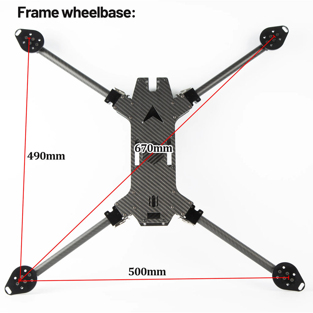 15inch /17inch FPV Carbon Fiber Foldable Frame Kit 670mm/790mm Wheelbase for Long Range FPV RC Freestyle Drone DIY Accessories