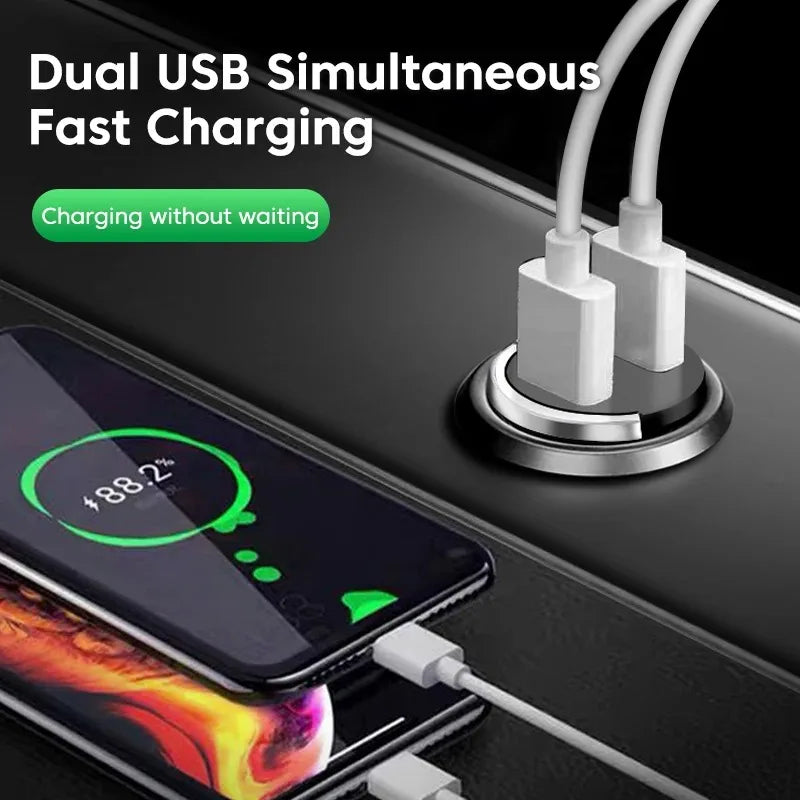 200W USB Car Fast Charger PD USB Quick Charger 3.0 USB Type C Fast Charging Phones Adapter For iphone Xiaomi 17 15 Samsung VIVO