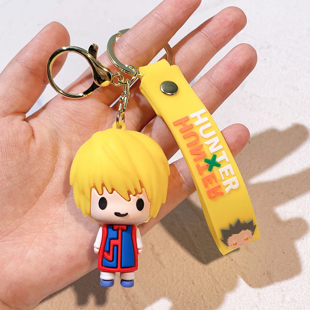 Anime Hunter x Hunter Keychain, Cosplay GON·FREECSS Doll Killua Figure Keyrings Car Bag Key Chain Accessories Wholesale
