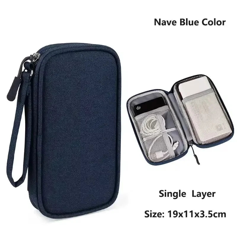 Travel Cable Bag Portable Digital Storage Pouch Charger Data Cable USB Bag Organizer Waterproof Electronic Accessory Storage Bag