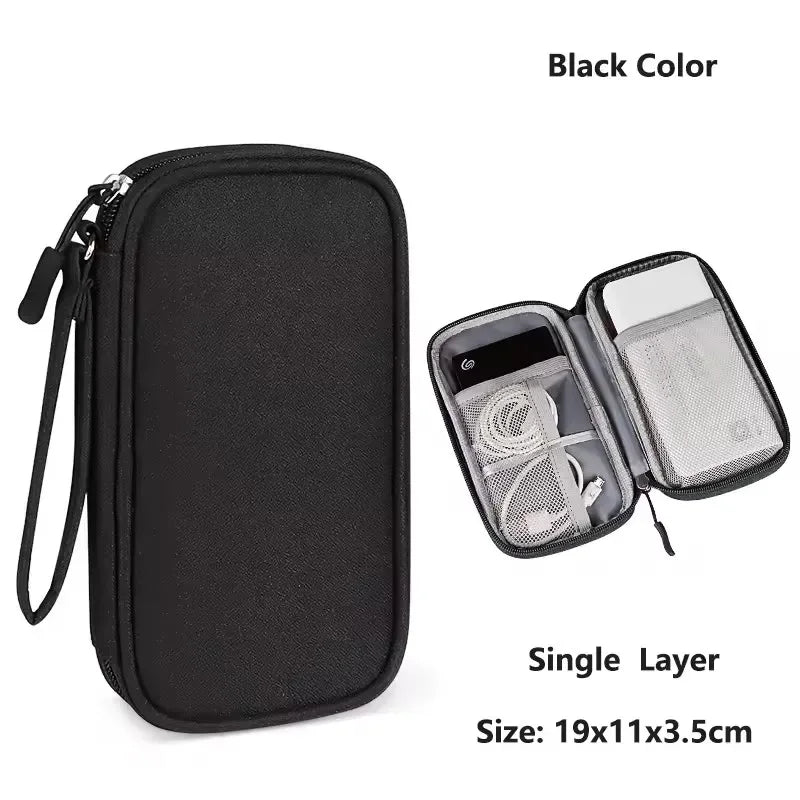 Travel Cable Bag Portable Digital Storage Pouch Charger Data Cable USB Bag Organizer Waterproof Electronic Accessory Storage Bag