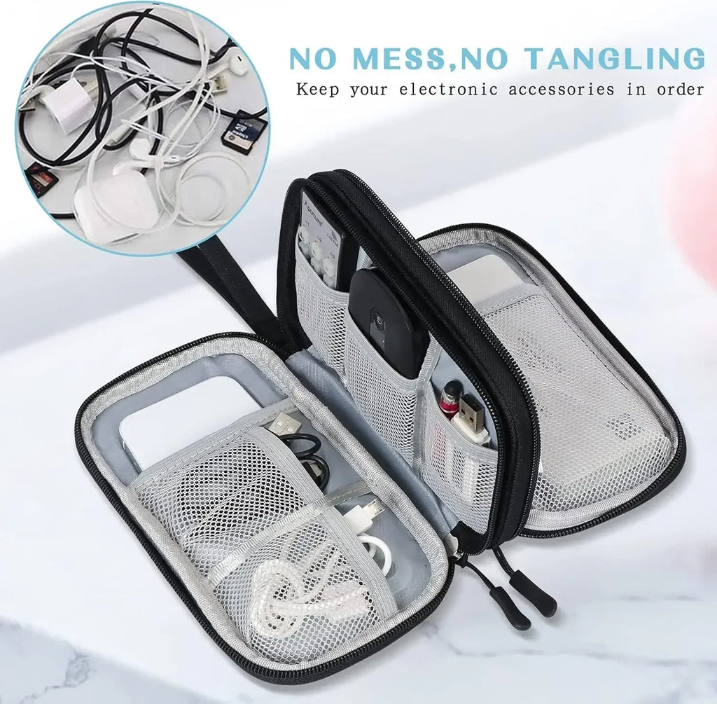 Travel Cable Bag Portable Digital Storage Pouch Charger Data Cable USB Bag Organizer Waterproof Electronic Accessory Storage Bag