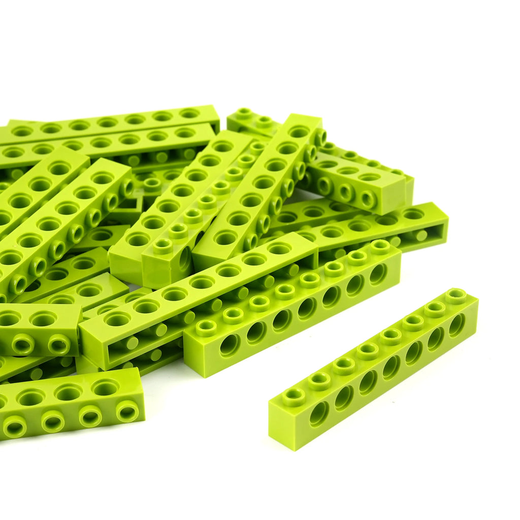 20PCS 3702 Building Blocks Technology Parts 1x8 Beam with 7 Holes DIY Repair Arms Creative MOC Bricks Replacement Accessories