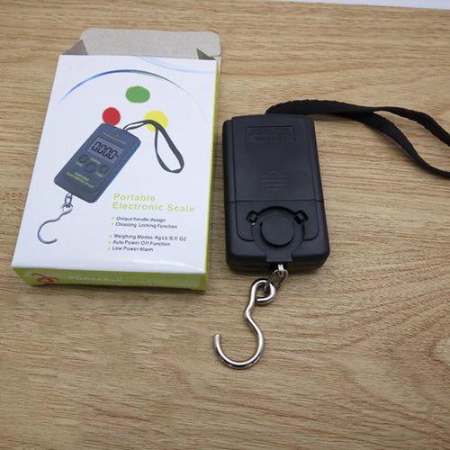 40kg Multifunctional Mini Electronic Digital Portable Hanging Scale Weighs Tool for Fishing Luggage Suitcase Travel Hook Scales