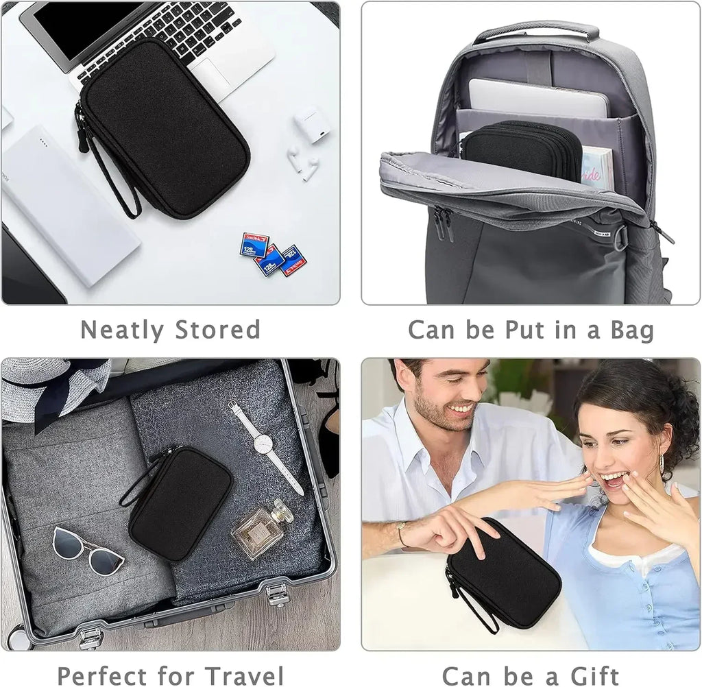 Travel Cable Bag Portable Digital Storage Pouch Charger Data Cable USB Bag Organizer Waterproof Electronic Accessory Storage Bag